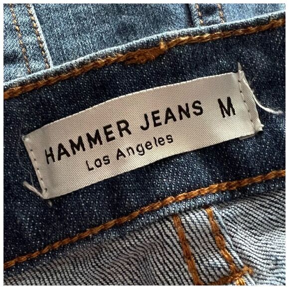 Hammer Jeans High Rise Distressed Exposed Button Fly Cut Off Shorts Sz M - Picture 4 of 6